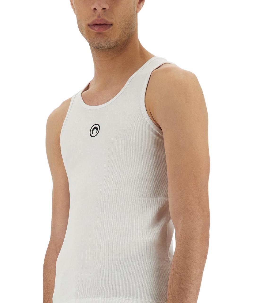 MARINE SERRE Белая хлопковая майка, фото 4