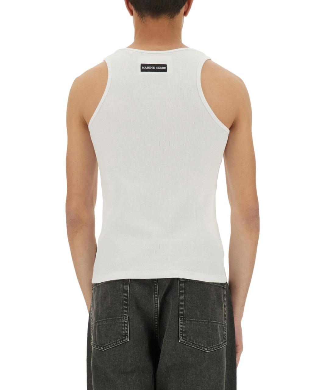MARINE SERRE Белая хлопковая майка, фото 3