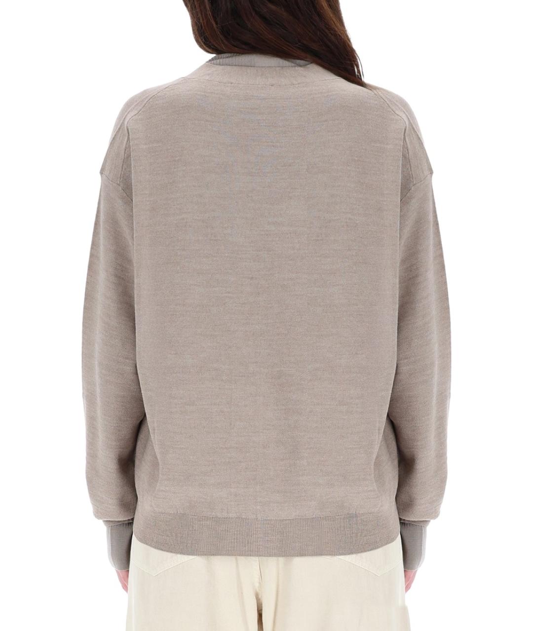 LEMAIRE Серый шерстяной кардиган, фото 3