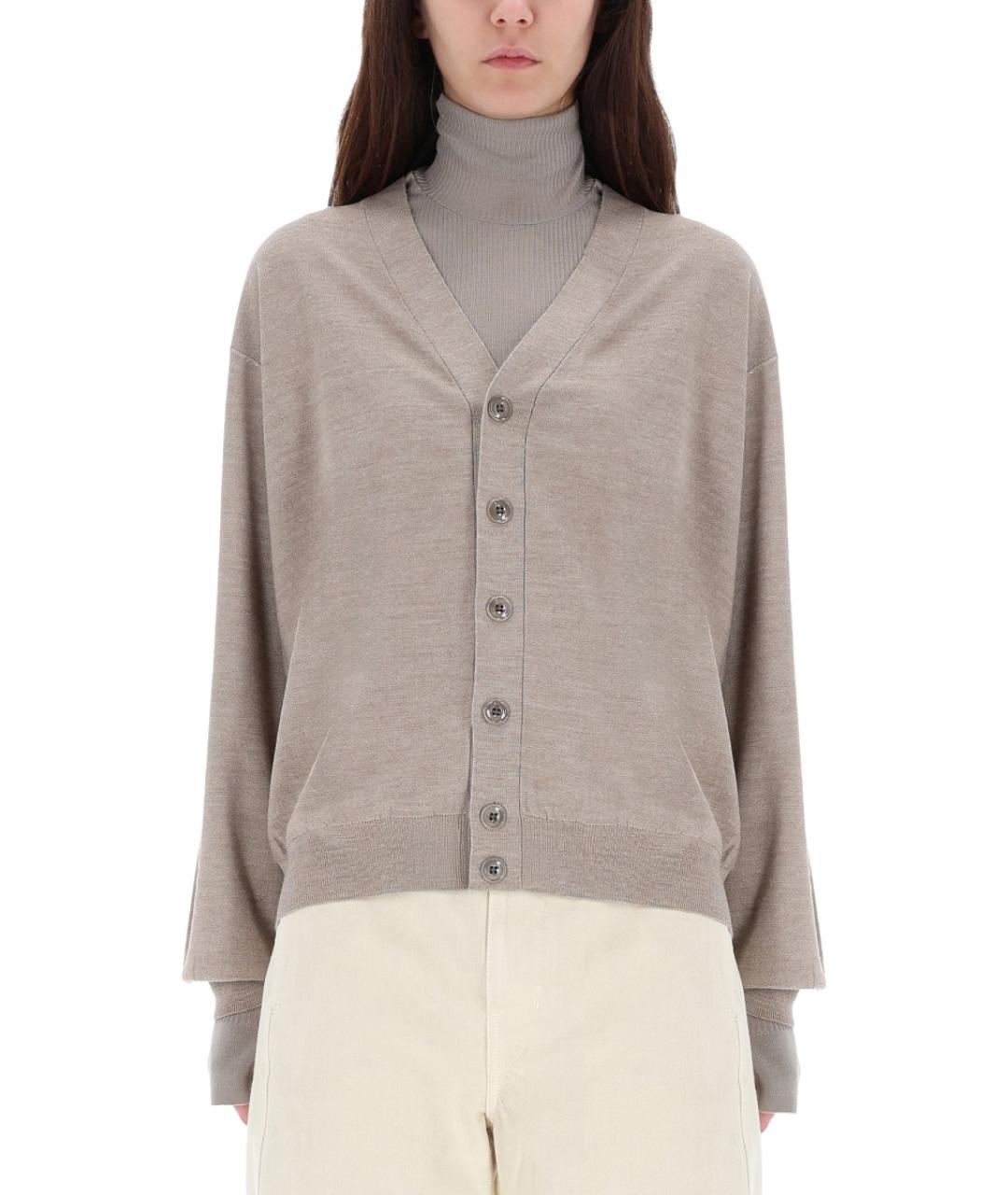 LEMAIRE Серый шерстяной кардиган, фото 4