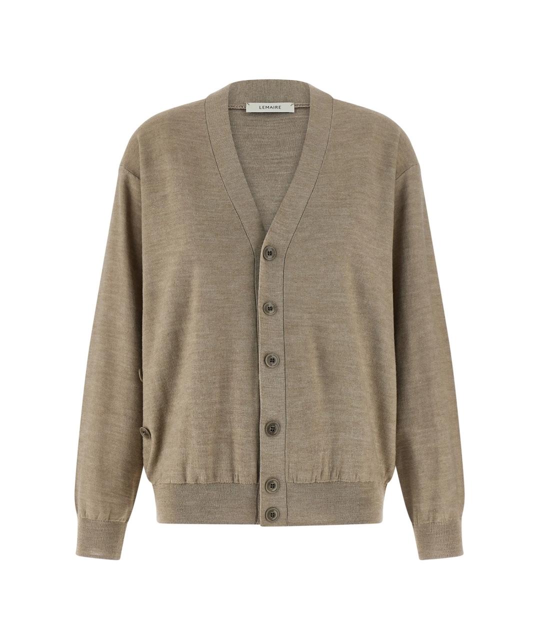 LEMAIRE Серый шерстяной кардиган, фото 1