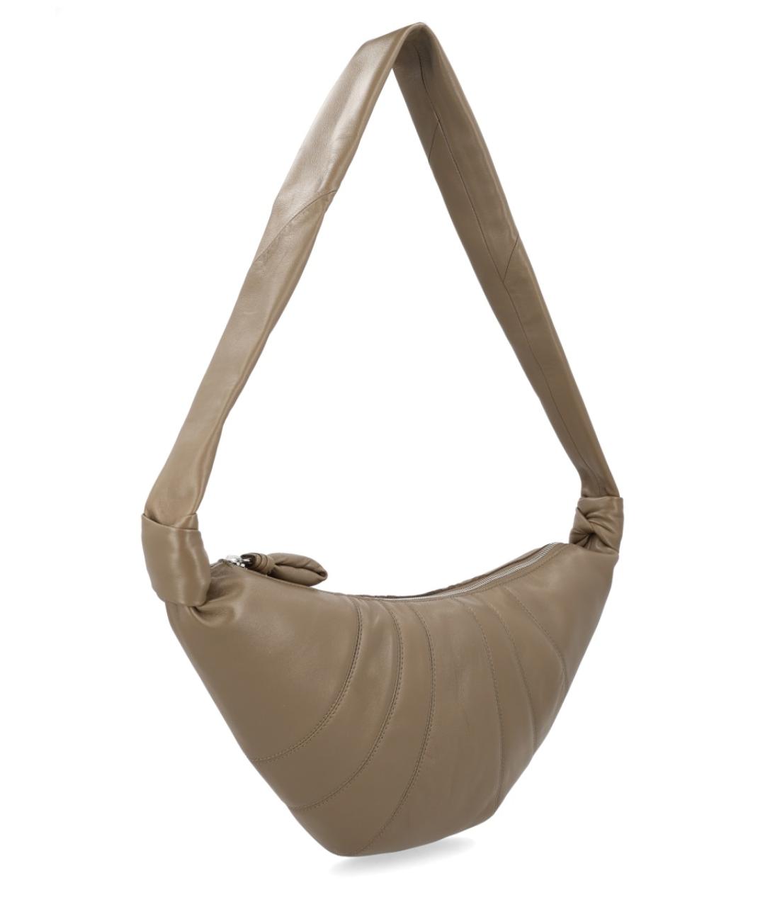 LEMAIRE Коричневая кожаная сумка через плечо, фото 3