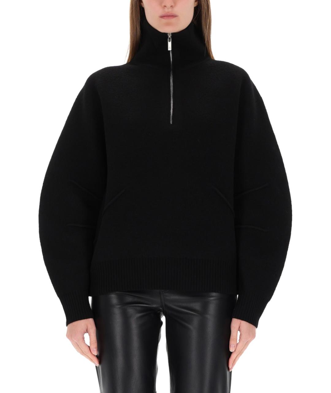 HELMUT LANG Черный шерстяной джемпер / свитер, фото 5