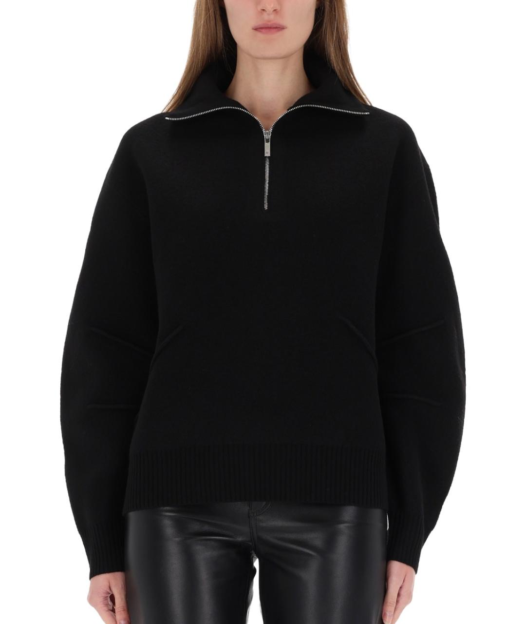 HELMUT LANG Черный шерстяной джемпер / свитер, фото 4
