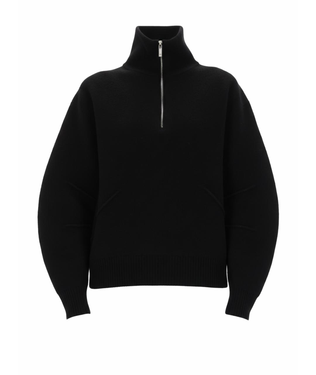 HELMUT LANG Черный шерстяной джемпер / свитер, фото 1