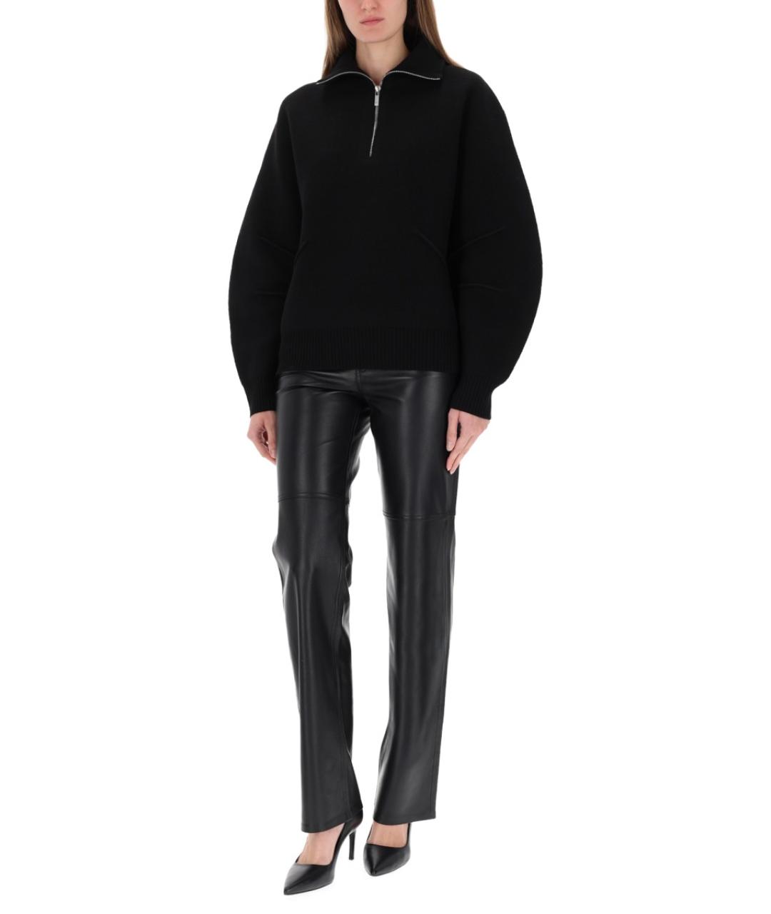 HELMUT LANG Черный шерстяной джемпер / свитер, фото 2