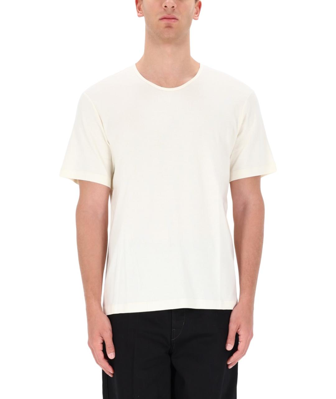 LEMAIRE Белая хлопковая футболка, фото 4