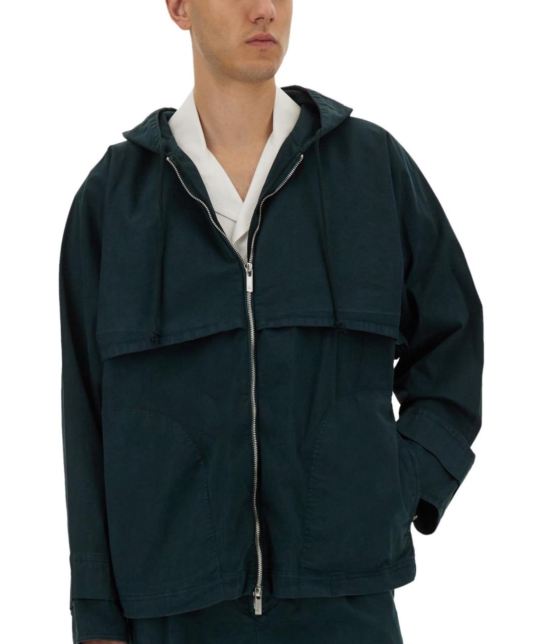 HELMUT LANG Зеленая хлопковая куртка, фото 4