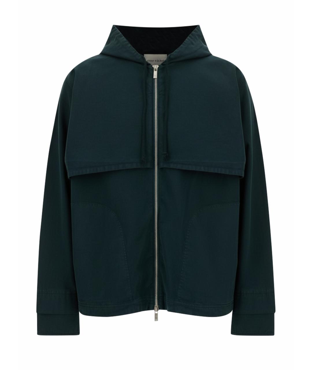 HELMUT LANG Зеленая хлопковая куртка, фото 1