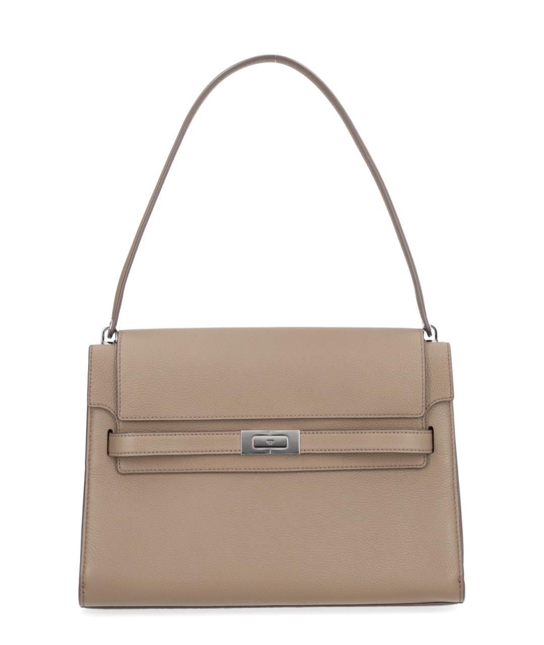 TORY BURCH Бежевая кожаная сумка через плечо, фото 1