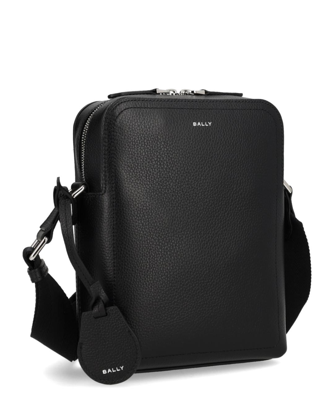 BALLY Черная кожаная сумка на плечо, фото 3
