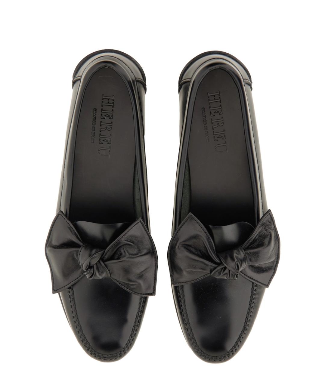 HEREU Черные мокасины из лакированной кожи, фото 6