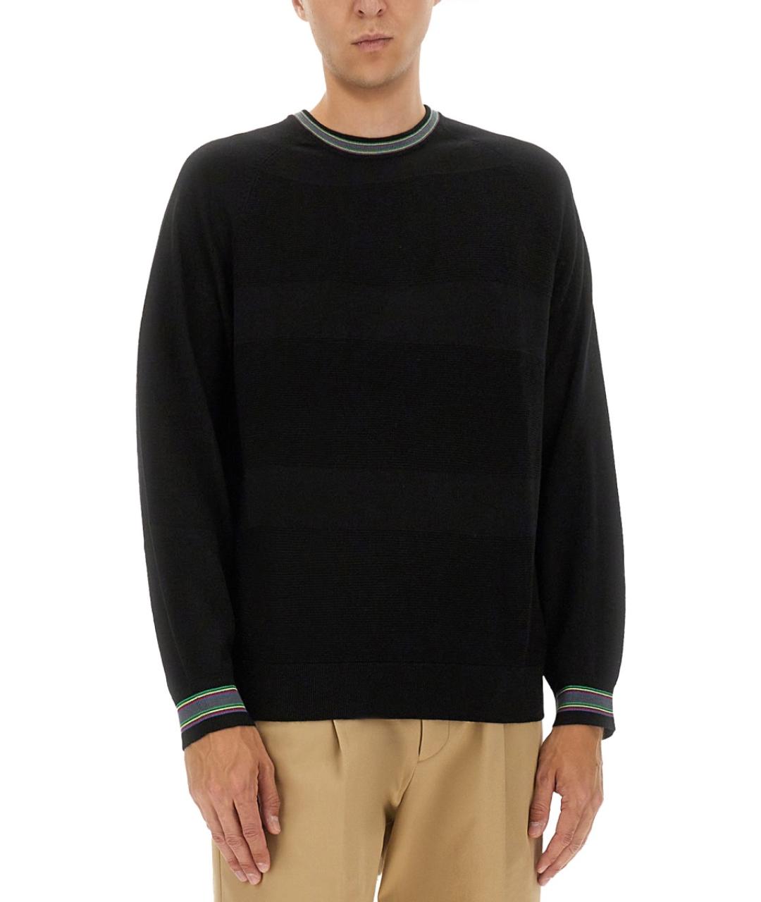 PS BY PAUL SMITH Черный шерстяной джемпер / свитер, фото 4