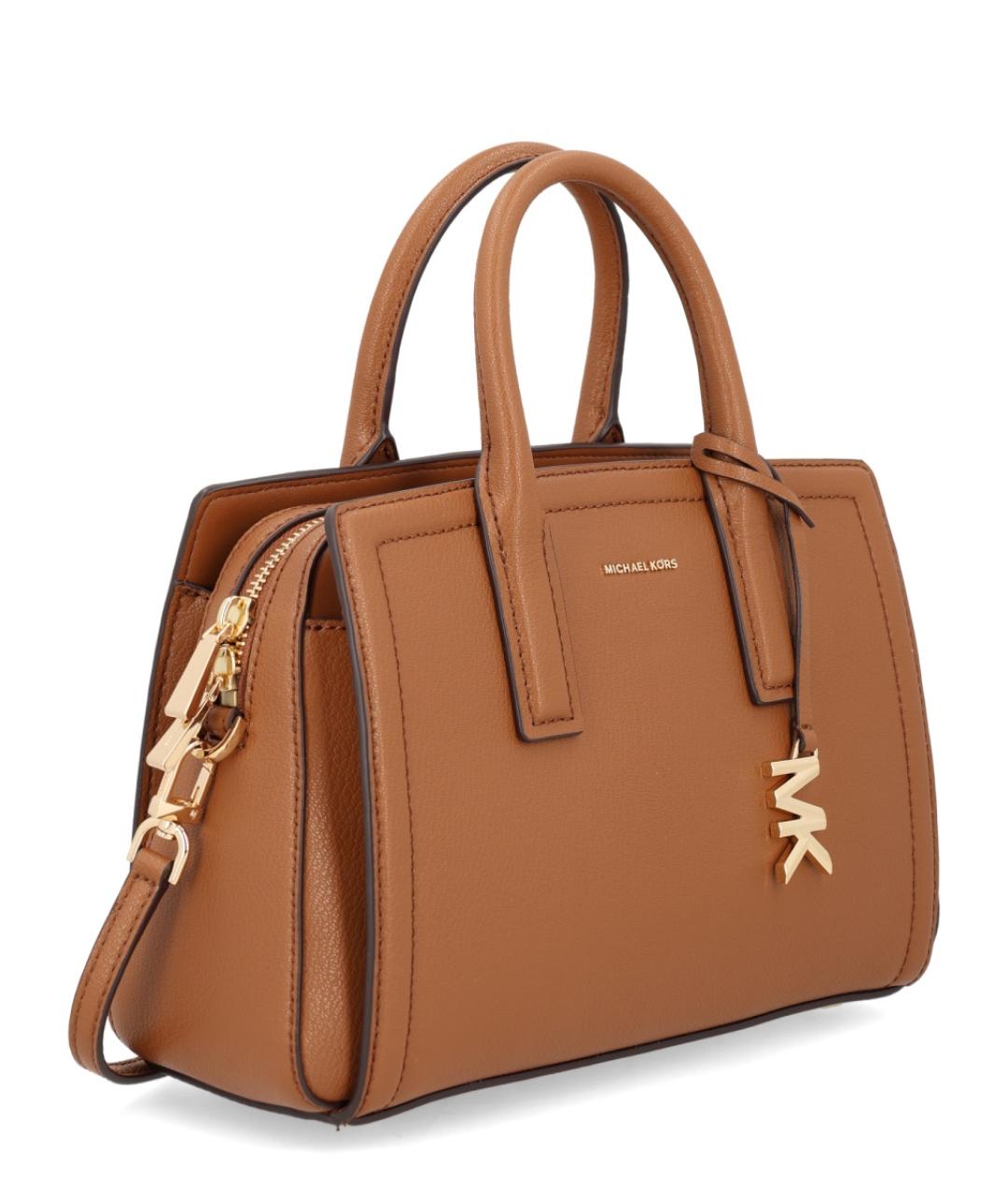 MICHAEL KORS Коричневая кожаная сумка тоут, фото 2