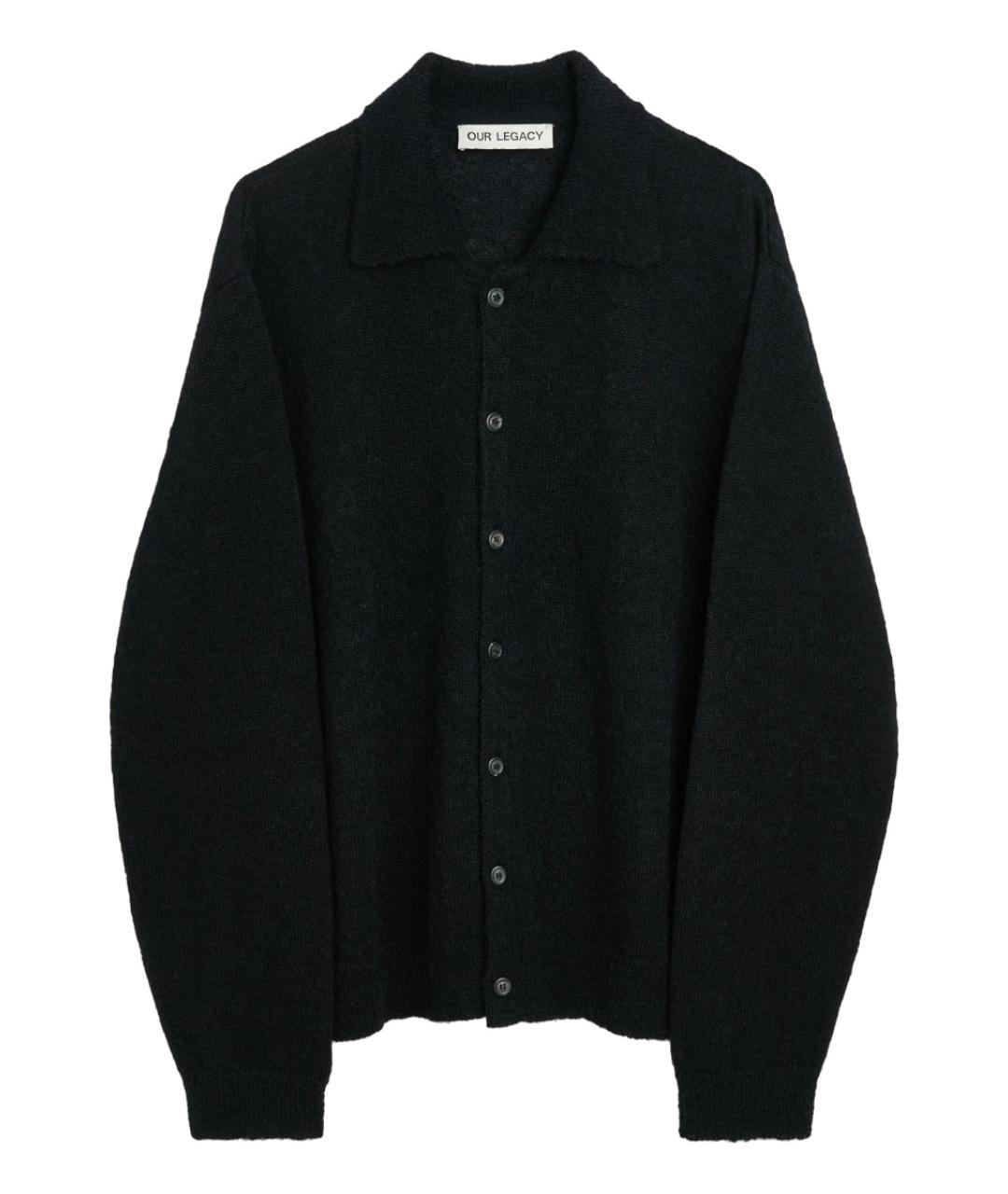 OUR LEGACY Черный шерстяной кардиган, фото 1