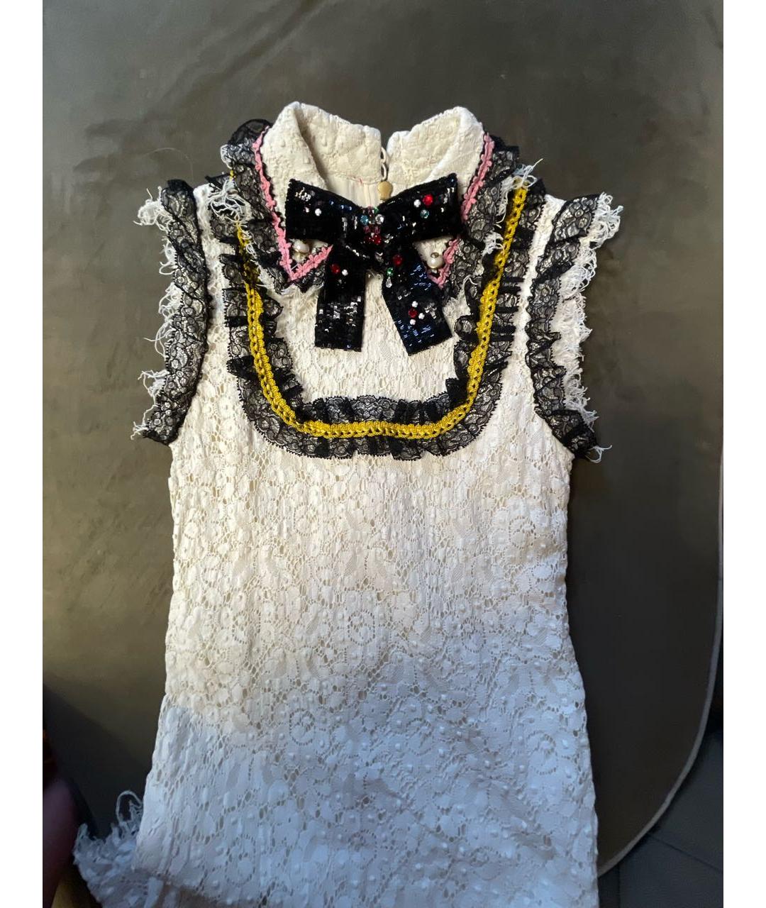 GUCCI Белое хлопковое платье, фото 3