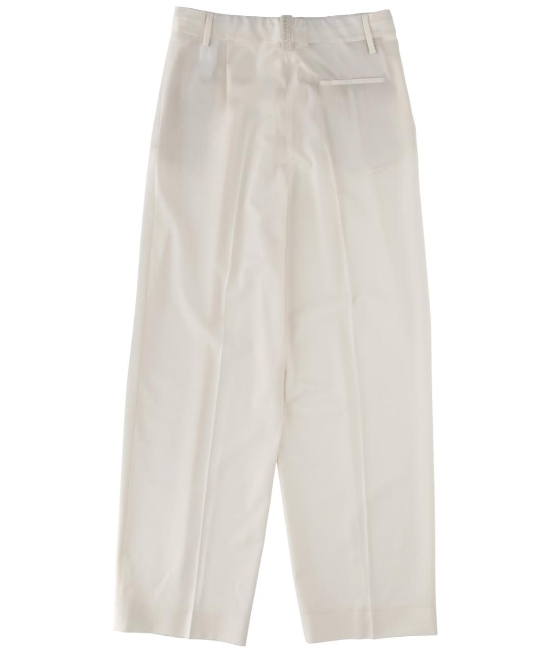 FABIANA FILIPPI Белые шерстяные прямые брюки, фото 2