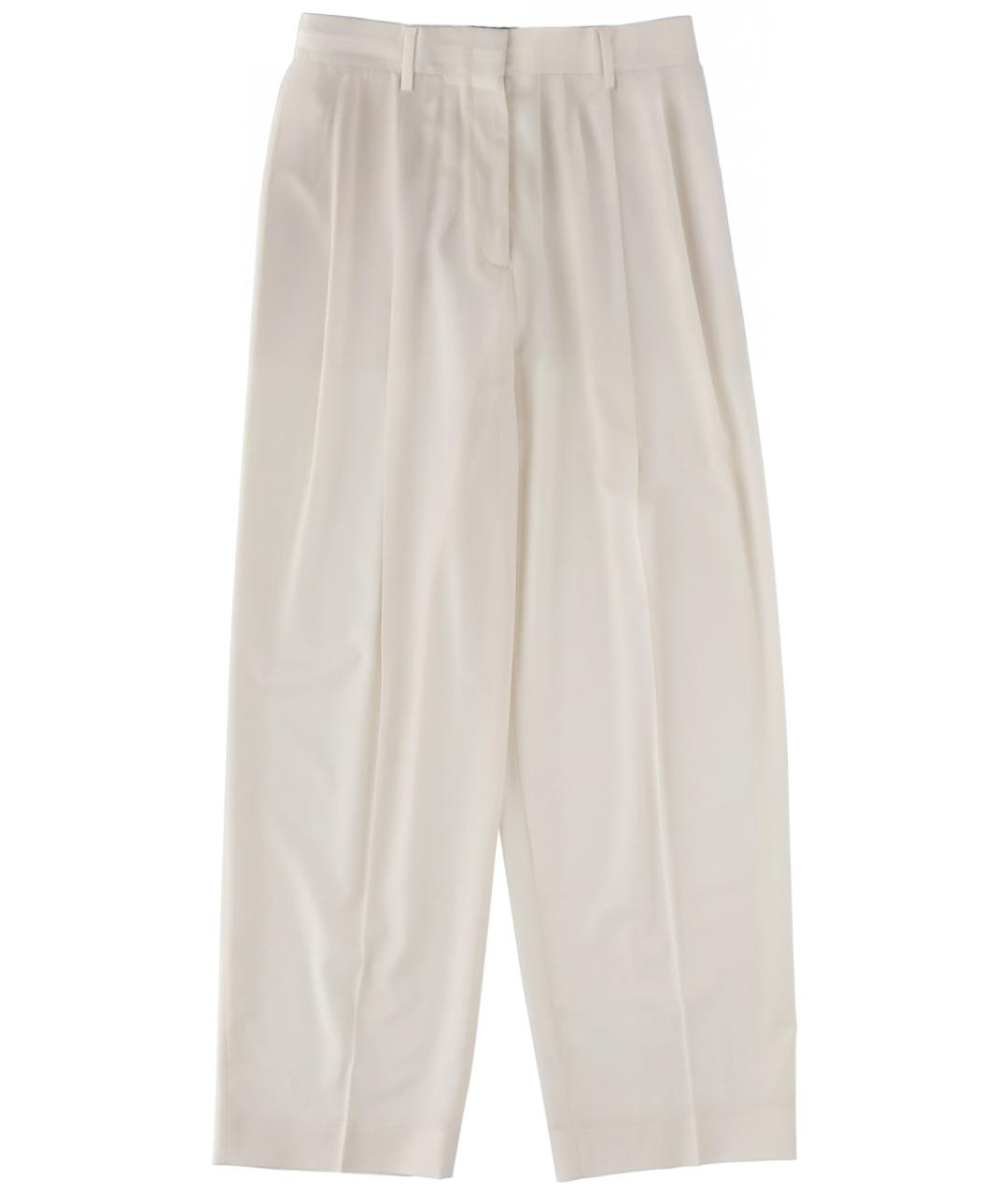 FABIANA FILIPPI Белые шерстяные прямые брюки, фото 1