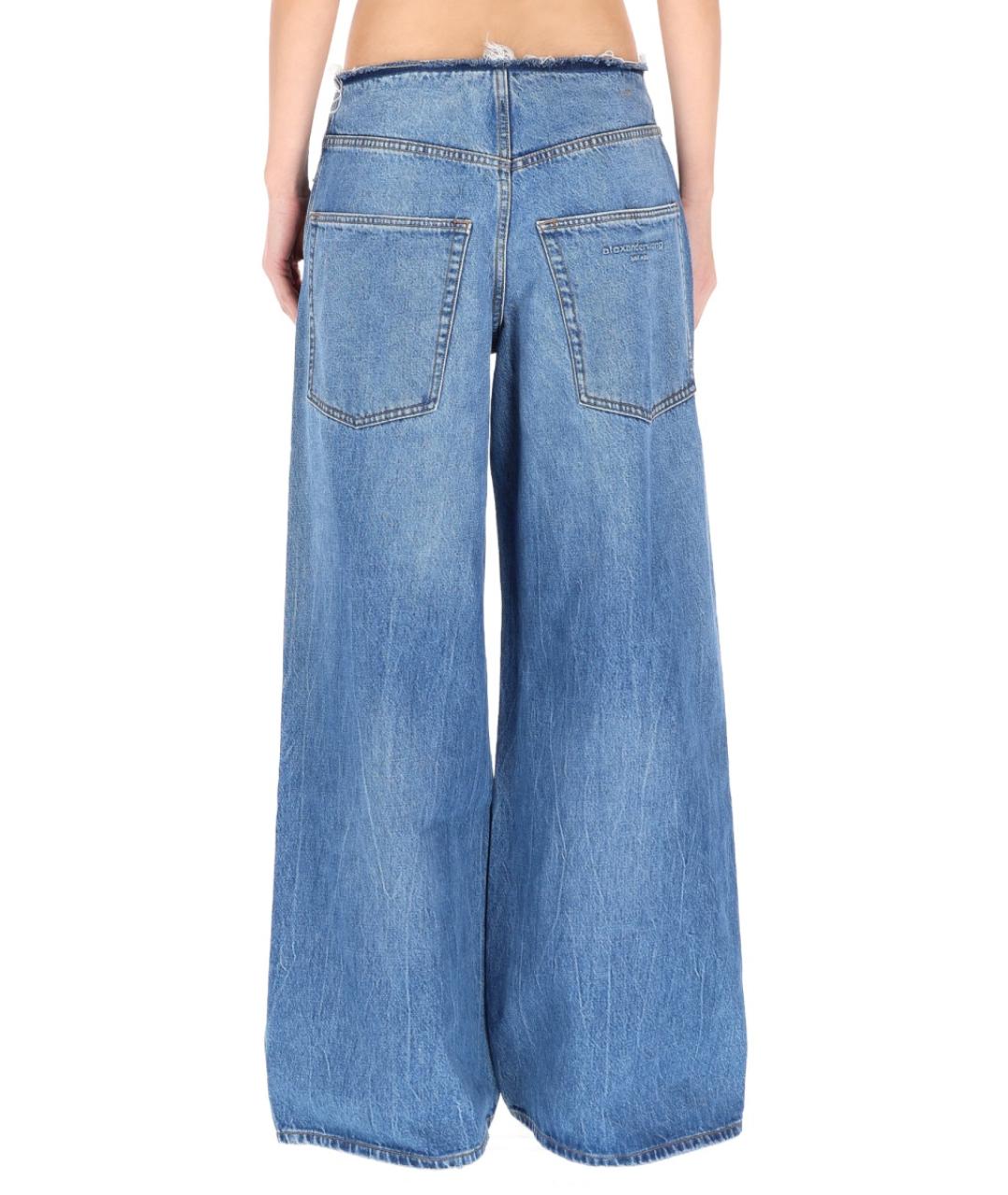 ALEXANDER WANG Синие хлопковые джинсы клеш, фото 4