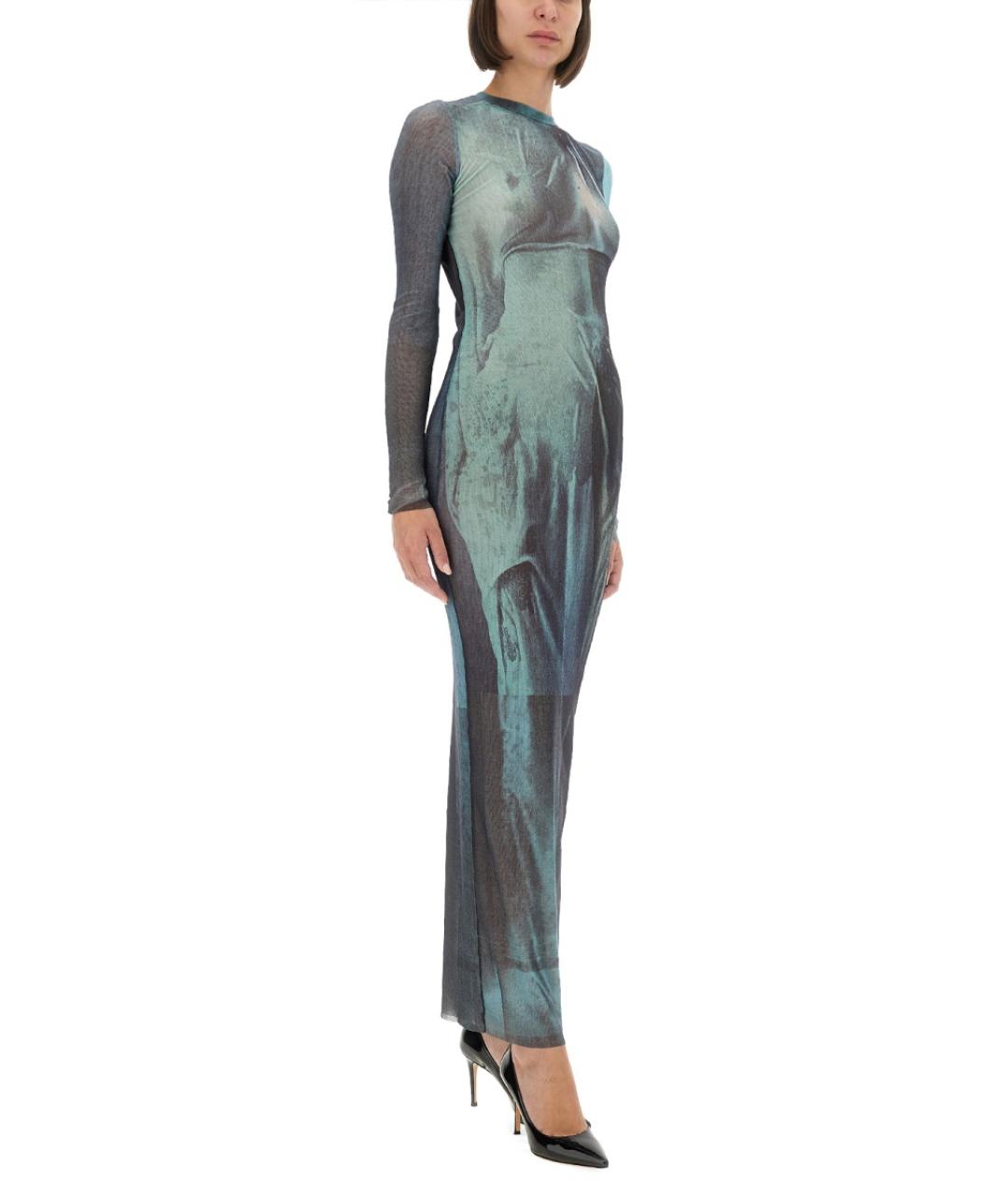 JEAN PAUL GAULTIER Голубое полиамидовое повседневное платье, фото 4