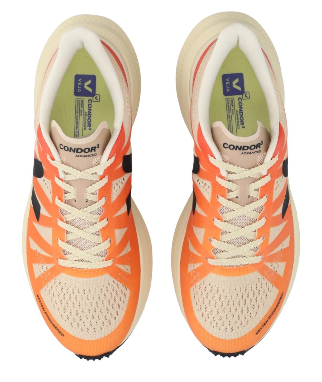 VEJA Оранжевое синтетические кроссовки, фото 5