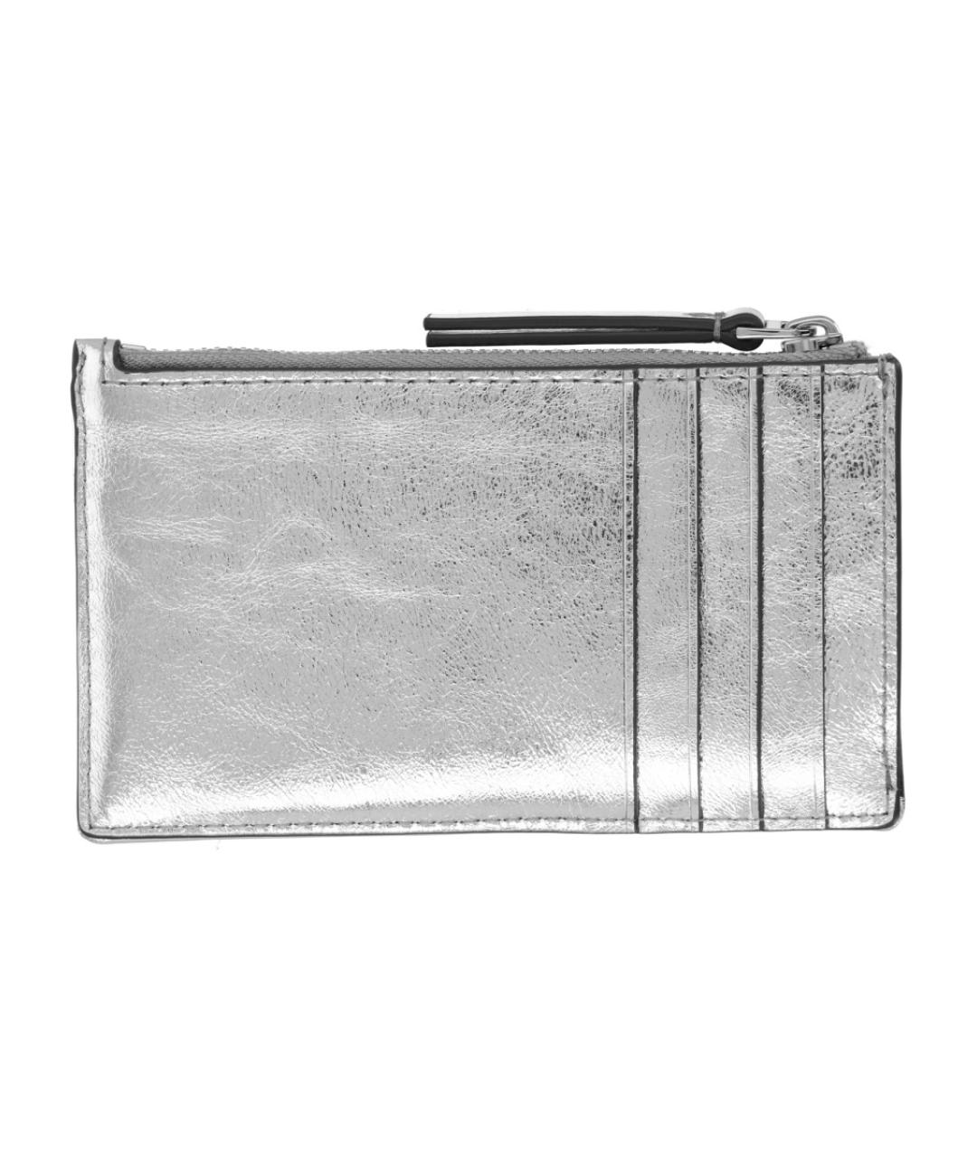 TORY BURCH Серебрянный кожаный кардхолдер, фото 2