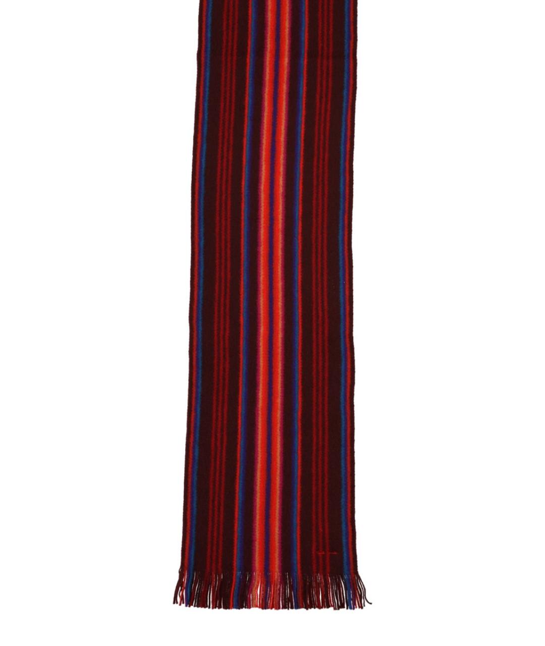 PAUL SMITH Красный шерстяной шарф, фото 1