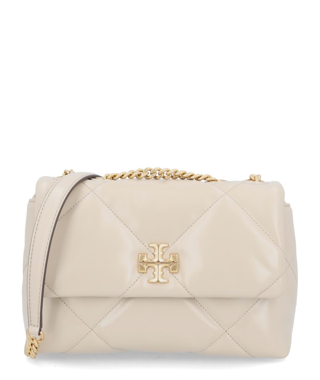 TORY BURCH Бежевая кожаная сумка через плечо, фото 1