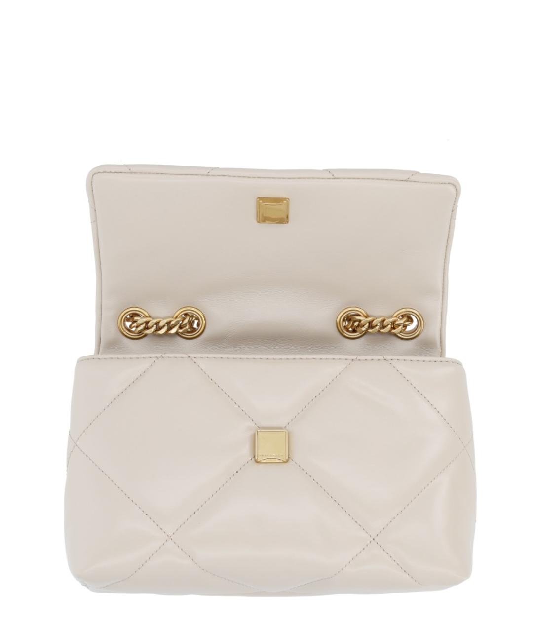 TORY BURCH Бежевая кожаная сумка через плечо, фото 4