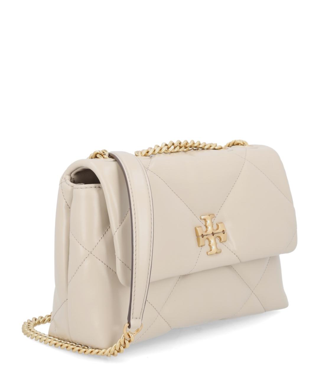 TORY BURCH Бежевая кожаная сумка через плечо, фото 2