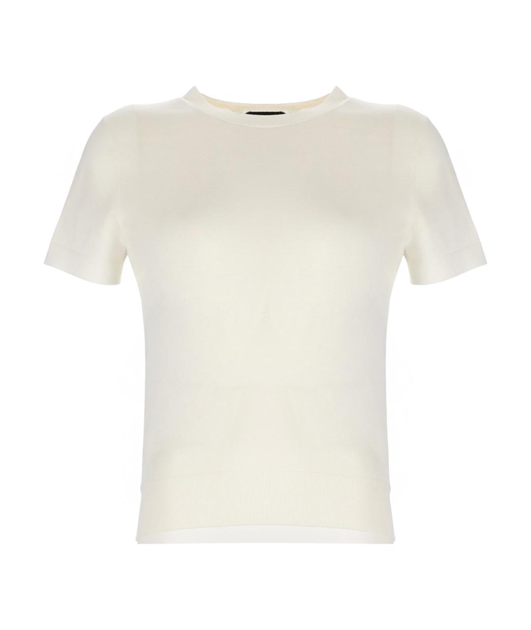 THEORY Белая шерстяная футболка, фото 1