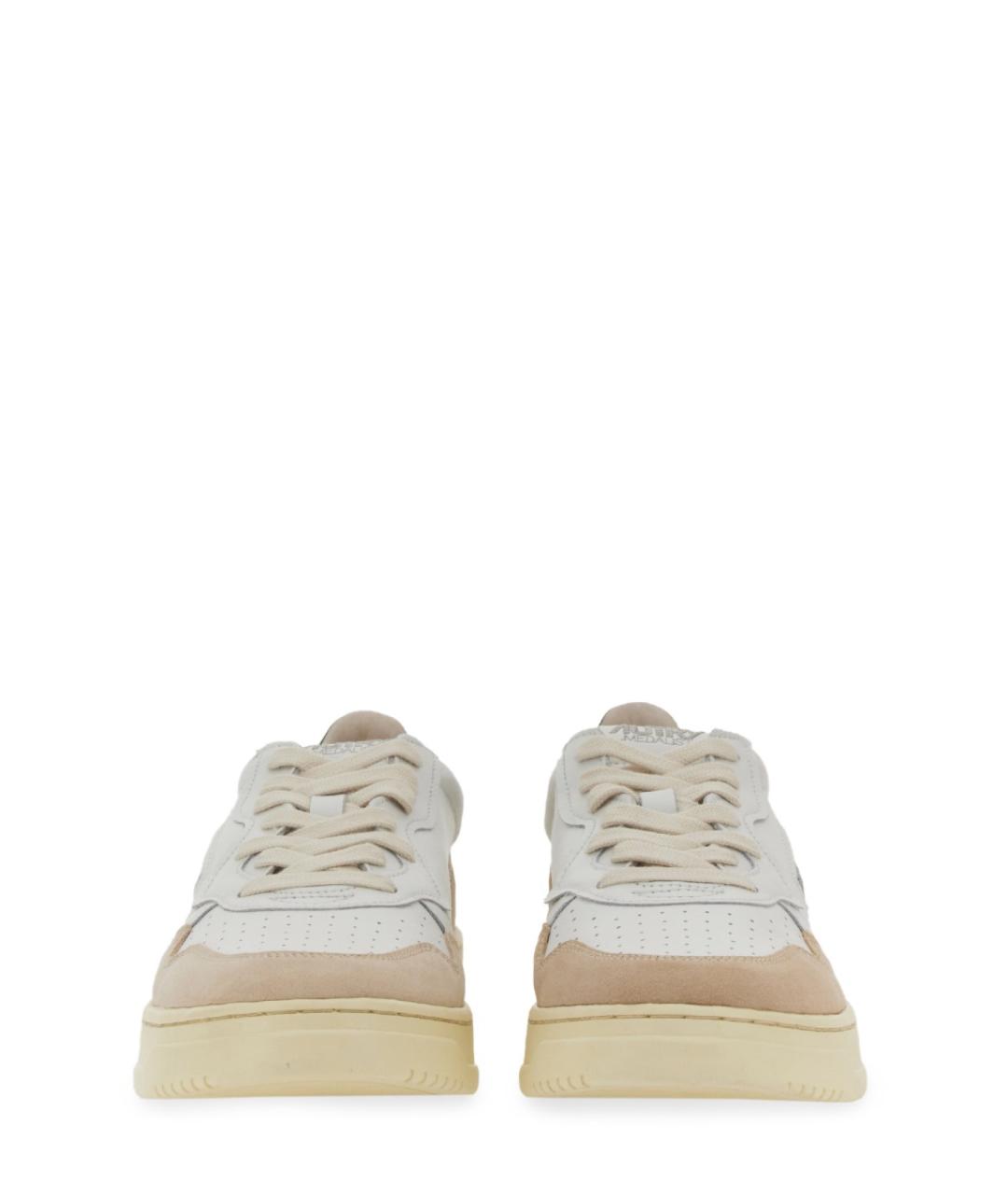 AUTRY Белые кожаные низкие кроссовки / кеды, фото 4