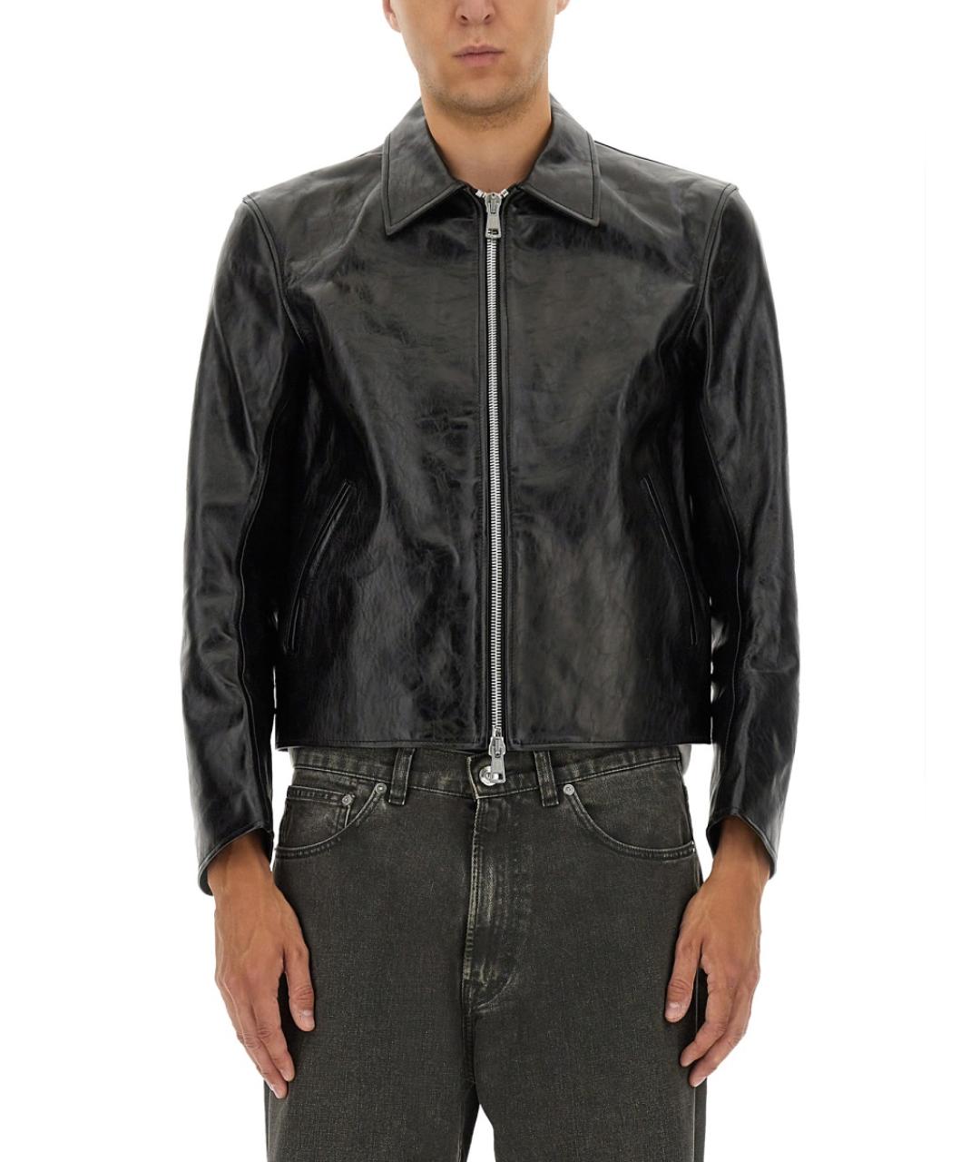 OUR LEGACY Черная кожаная куртка, фото 2
