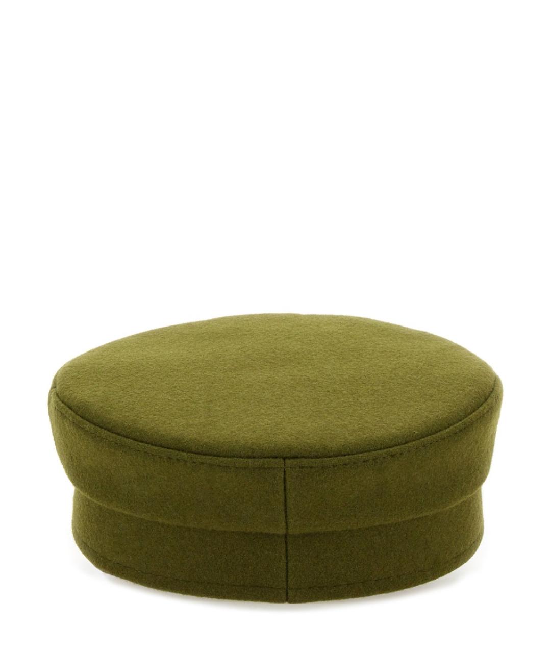 RUSLAN BAGINSKIY Зеленая шерстяная кепка, фото 3