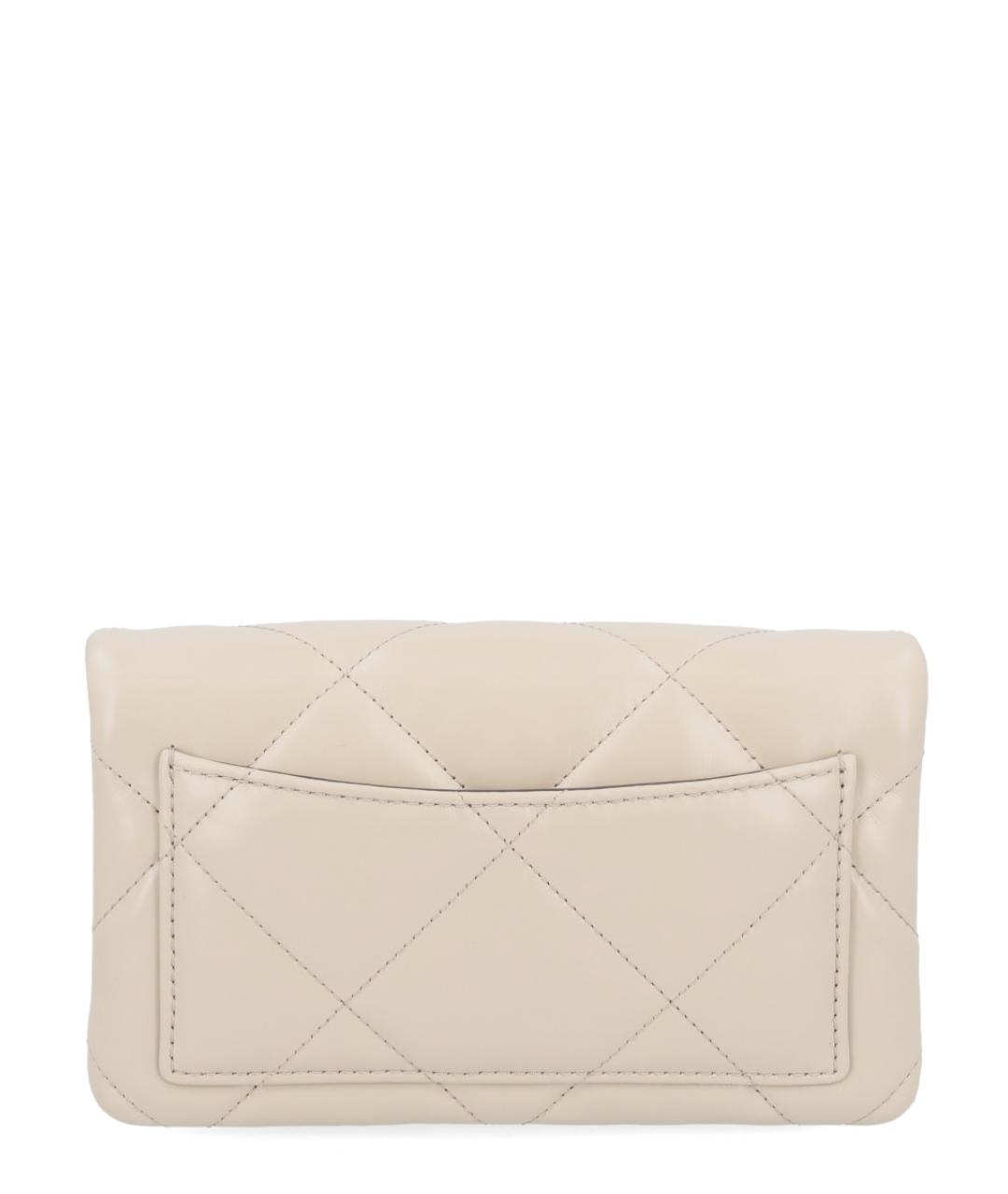 TORY BURCH Бежевый кожаный кошелек, фото 3