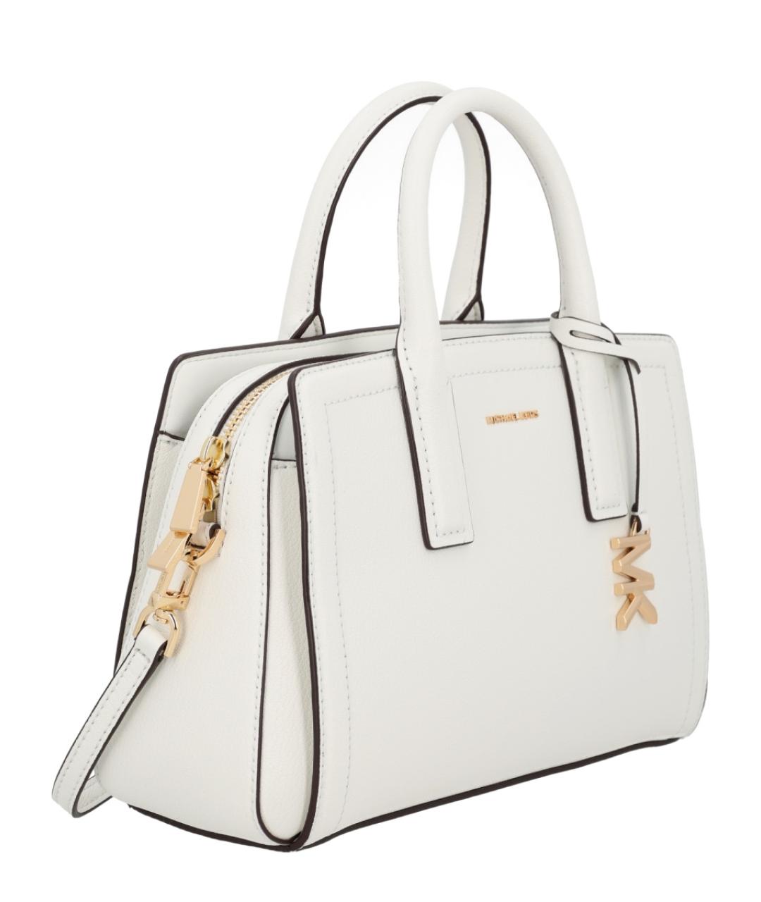 MICHAEL KORS Белая кожаная сумка тоут, фото 2