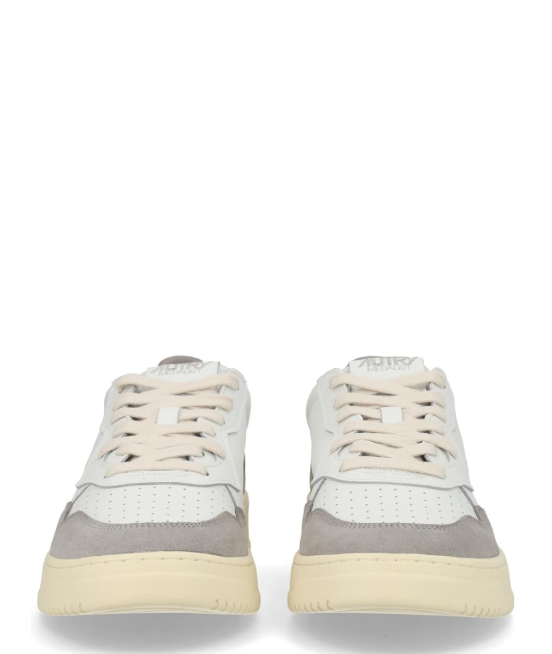 AUTRY Белые кожаные низкие кроссовки / кеды, фото 3