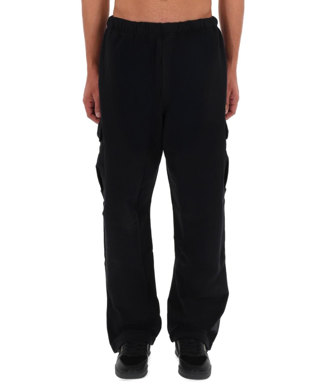 VERSACE JEANS COUTURE Черные хлопковые повседневные брюки, фото 5