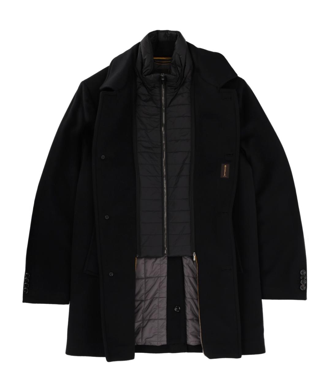 MOORER Черное шерстяное пальто, фото 6