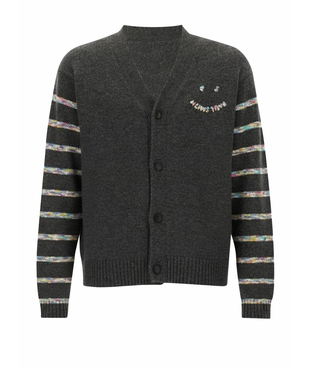 PS BY PAUL SMITH Серый шерстяной кардиган, фото 1