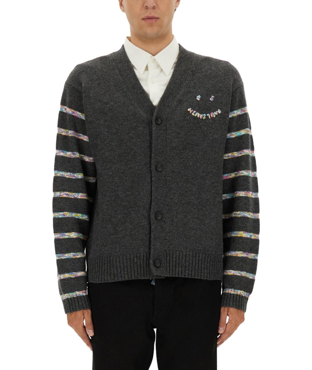 PS BY PAUL SMITH Серый шерстяной кардиган, фото 5