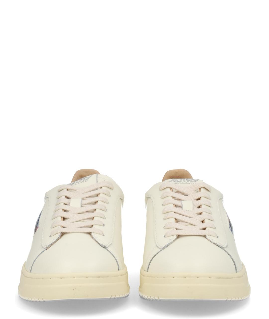 AUTRY Белые кожаные низкие кроссовки / кеды, фото 3