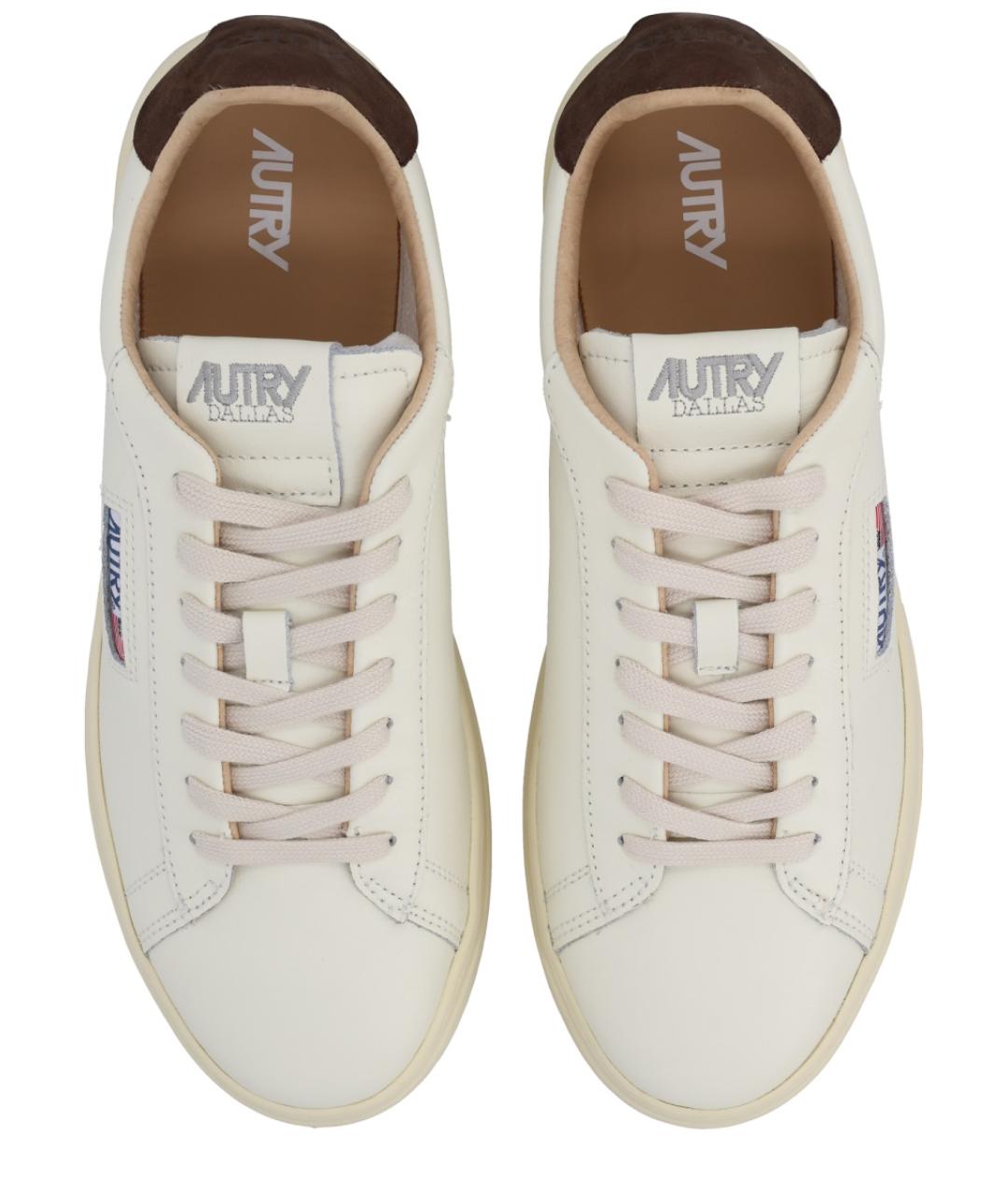 AUTRY Белые кожаные низкие кроссовки / кеды, фото 5