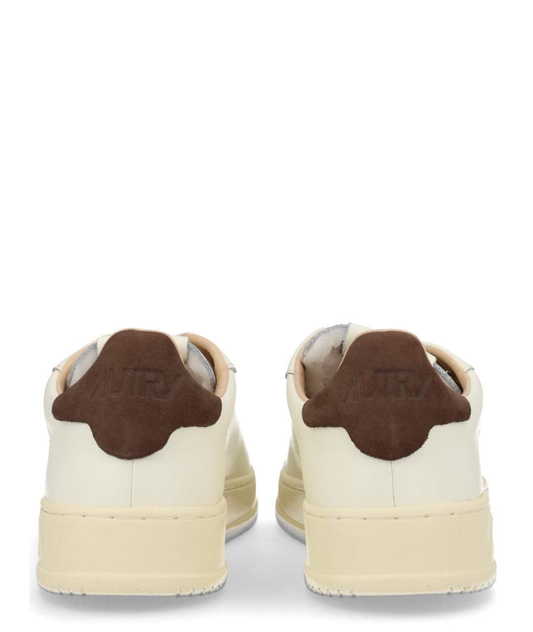 AUTRY Белые кожаные низкие кроссовки / кеды, фото 4