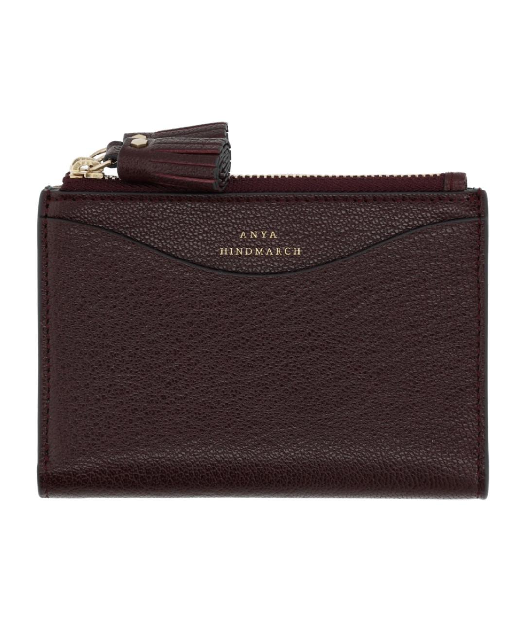 ANYA HINDMARCH Коричневый кожаный кошелек, фото 1