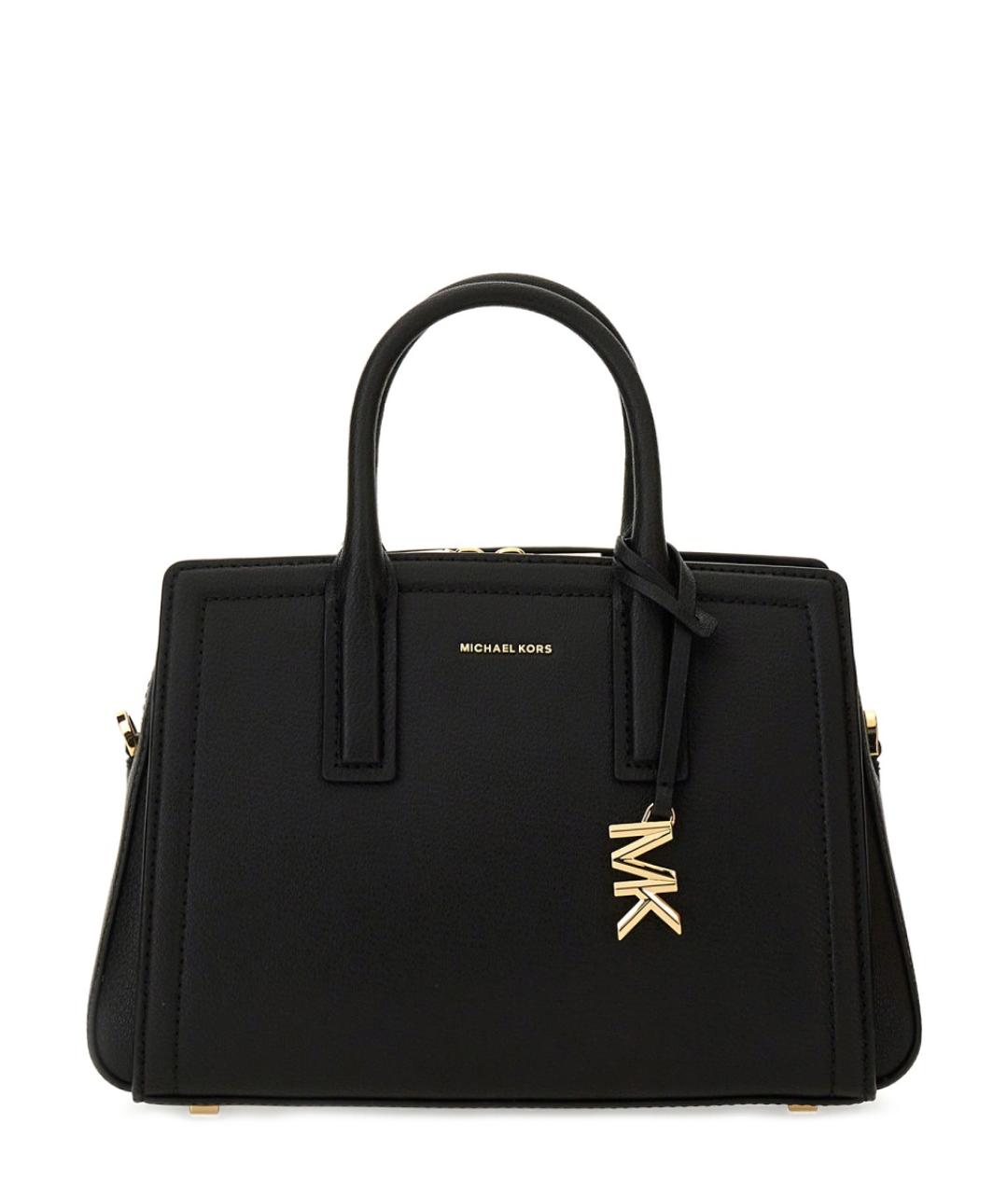 MICHAEL KORS Черная кожаная сумка тоут, фото 2