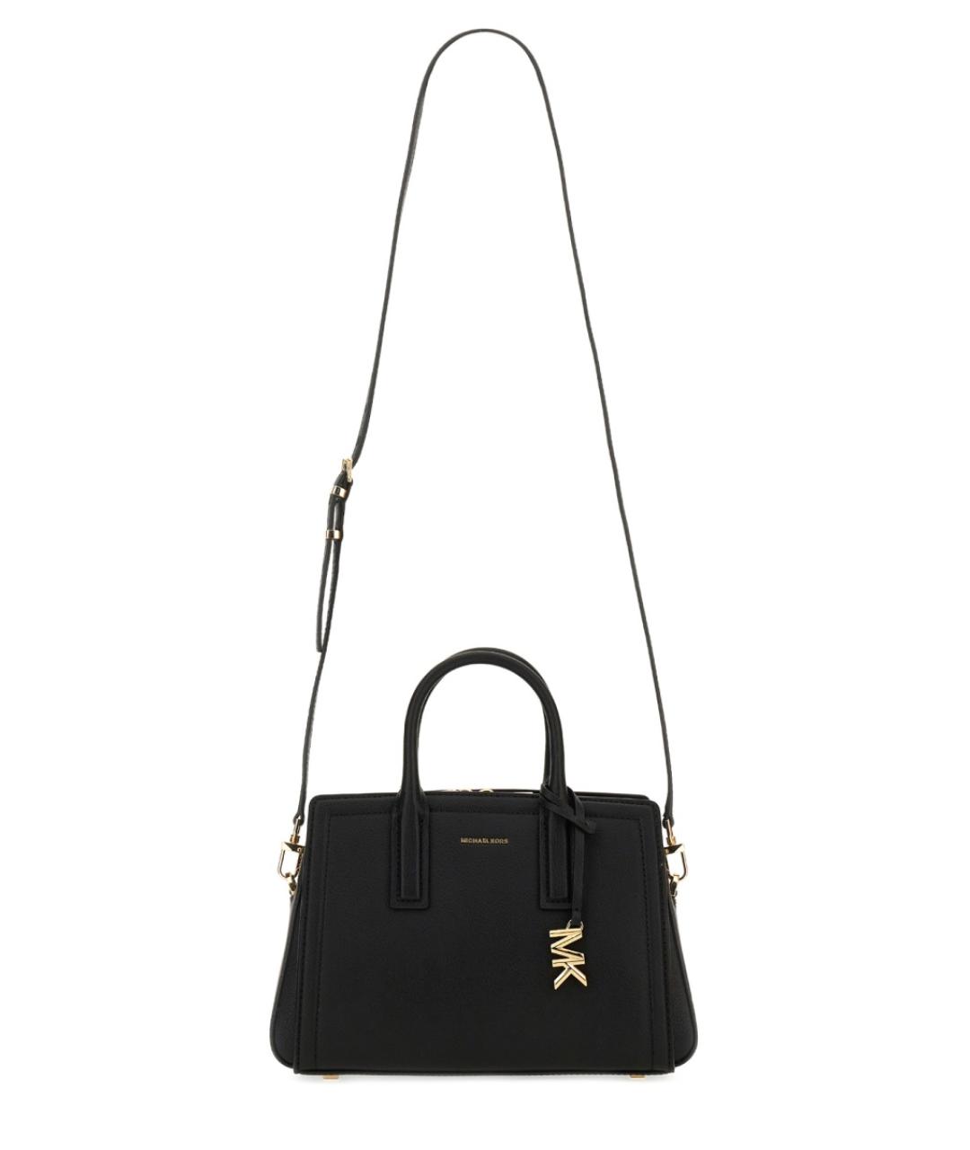 MICHAEL KORS Черная кожаная сумка тоут, фото 4