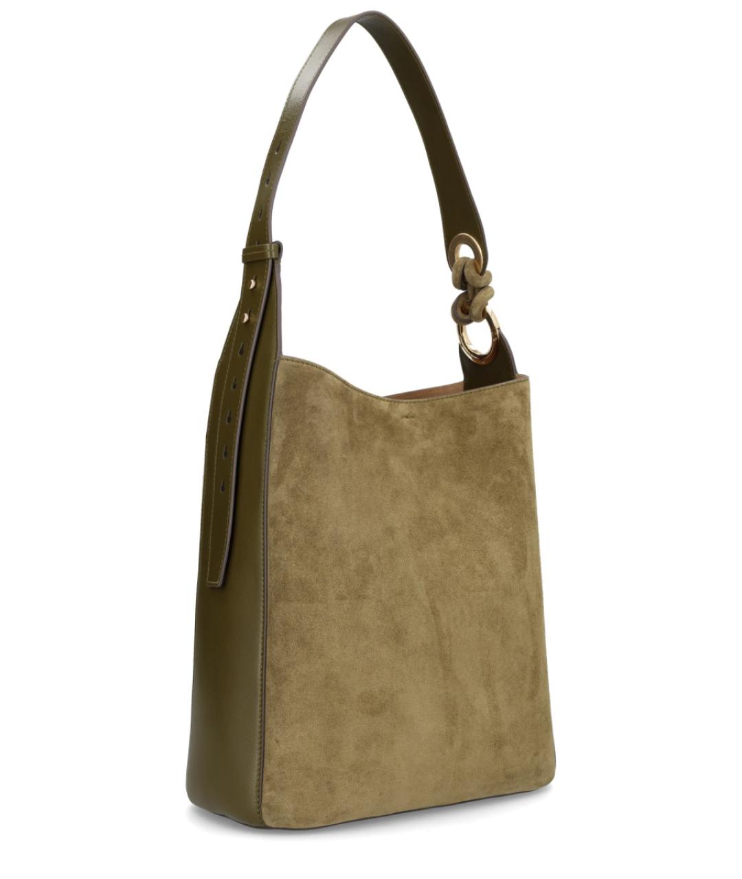 ANYA HINDMARCH Зеленая кожаная сумка через плечо, фото 2