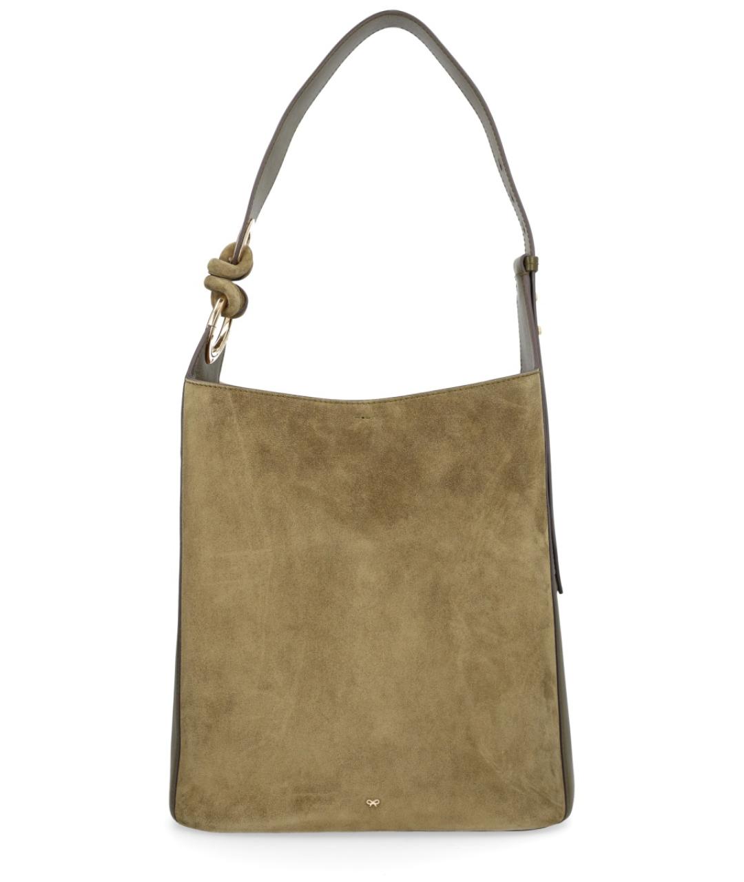 ANYA HINDMARCH Зеленая кожаная сумка через плечо, фото 3