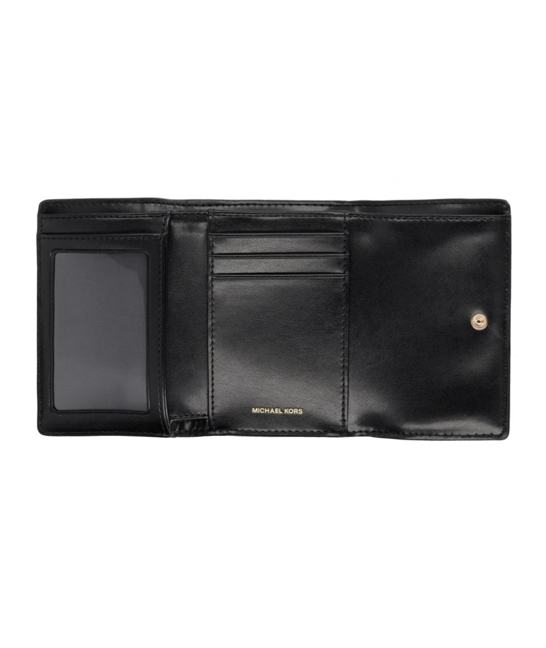 MICHAEL KORS Черный кожаный кошелек, фото 3